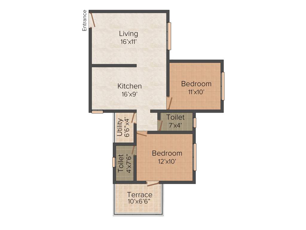 RR Riddhi Siddhi Towers (2BHK+2T (969 sq ft) 969 sq ft)