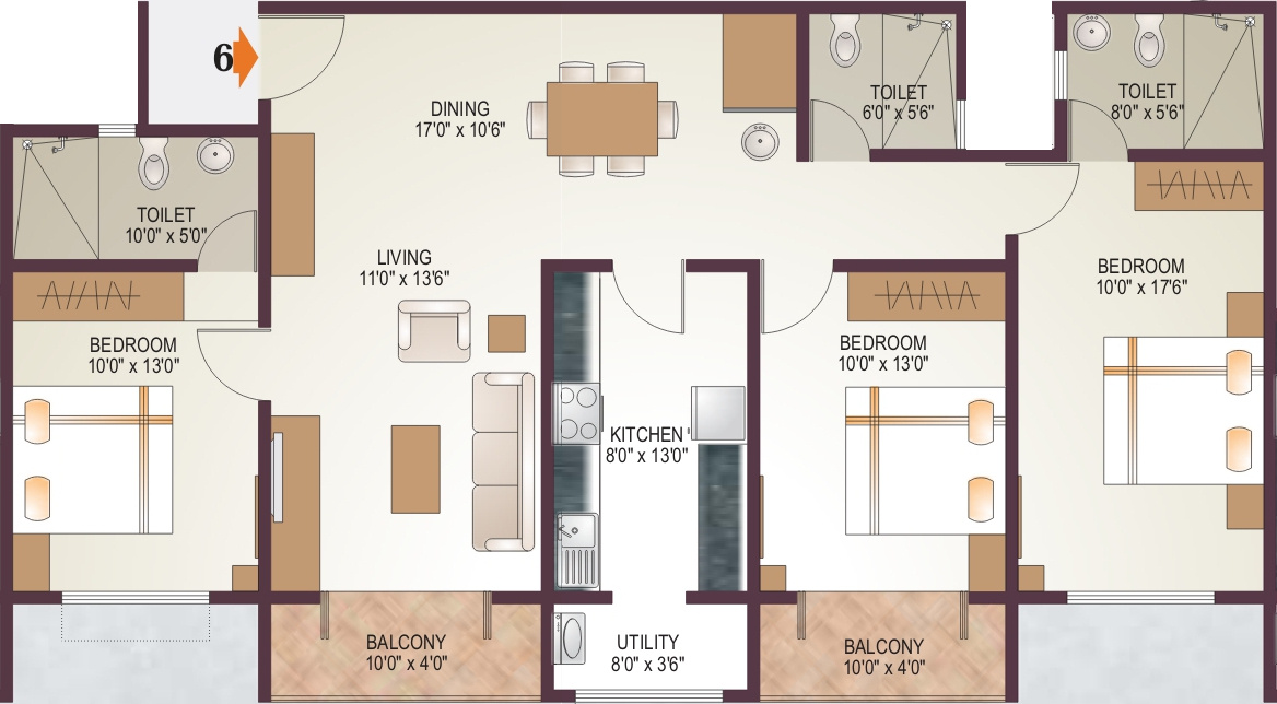 Regal Developers And Associates Woods (3BHK+3T (1,422 sq ft) 1422 sq ft)