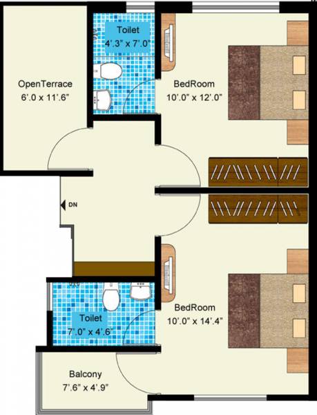 Aakruti Duplex (3BHK+3T (1,400 sq ft) 1400 sq ft)