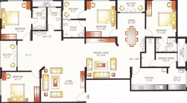 Malpe Royal Embassy (4BHK+4T (2,754 sq ft) 2754 sq ft)