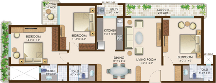 Maharaja The Courtyard (3BHK+3T (1,750 sq ft) 1750 sq ft)