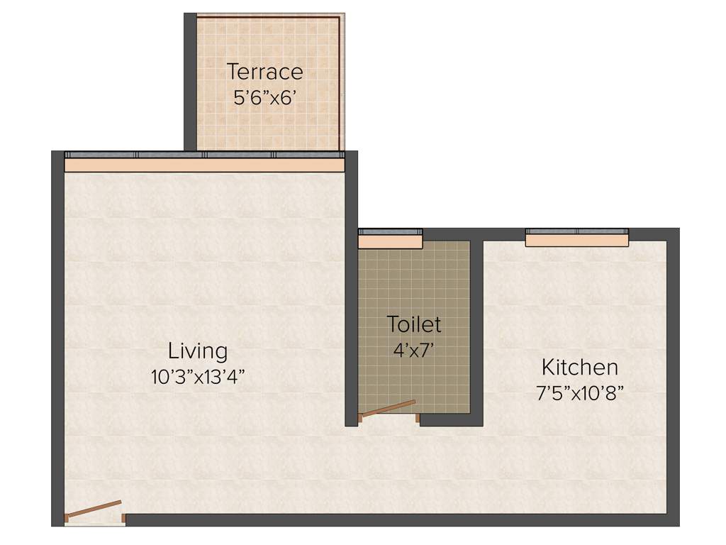 Makwana Shah Bhakti Amrut 1BHK+1T (607 sq ft)