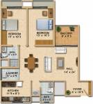 Grasslands Blue Berry Woods (2BHK+2T (1,330 sq ft) 1330 sq ft)