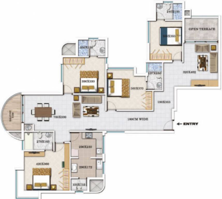 Crescent Platinum (4BHK+4T (2,401 sq ft) + Servant Room 2401 sq ft) Crescent Platinum (4BHK+4T (2,401 sq ft) + Servant Room 2401 sq ft)