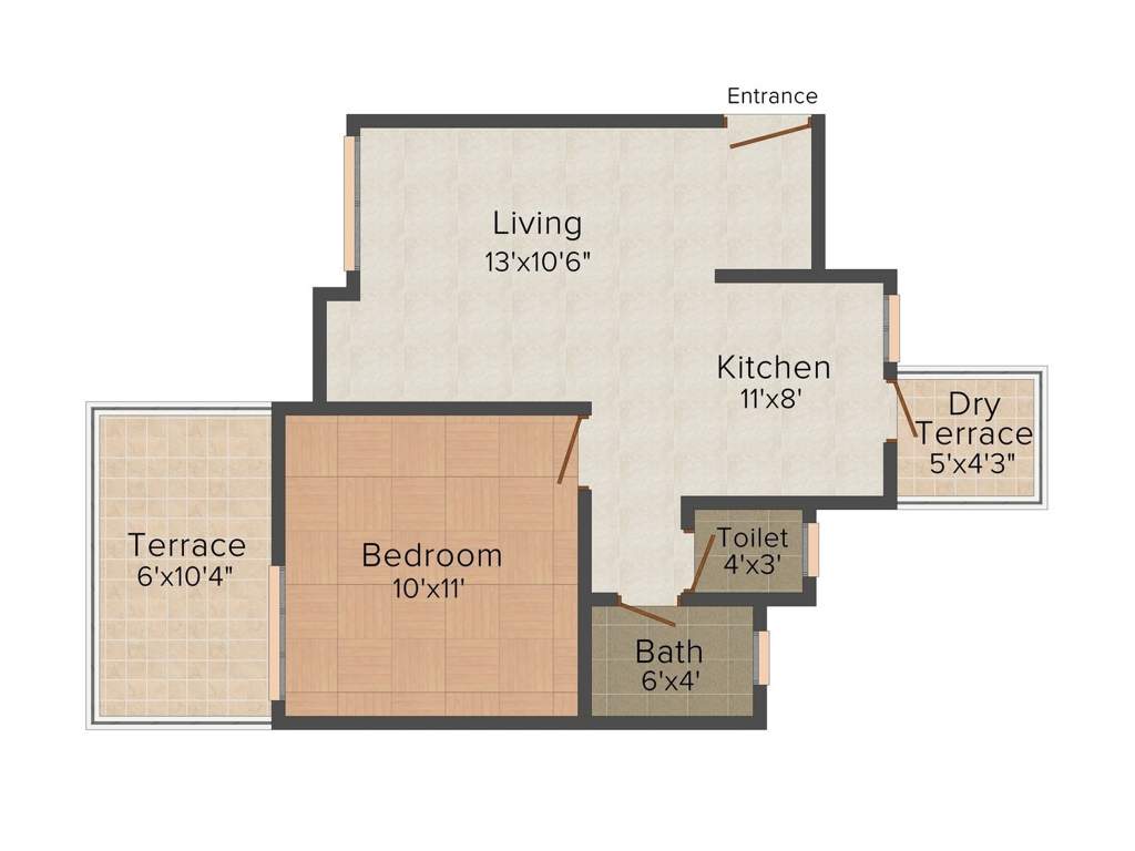 Walhekar Aishwarya Laxmi (1BHK+1T (618 sq ft) 618 sq ft)