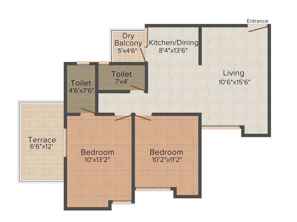 Walhekar Aishwarya Laxmi (2BHK+2T (915 sq ft) 915 sq ft)