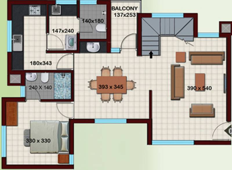 Crescent Builders Iris Lower Level Duplex Plan (4BHK+5T (2,308 sq ft) 2308 sq ft)