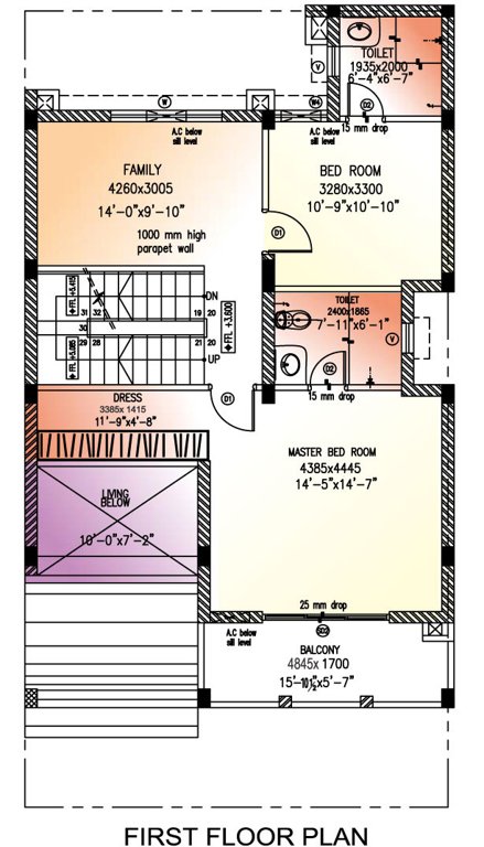 golf link villas Floor Plan First Floor Plan