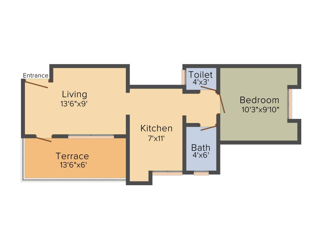Venktesha Golden Wings (1BHK+1T (540 sq ft) 540 sq ft) Venktesha Golden Wings (1BHK+1T (540 sq ft) 540 sq ft)