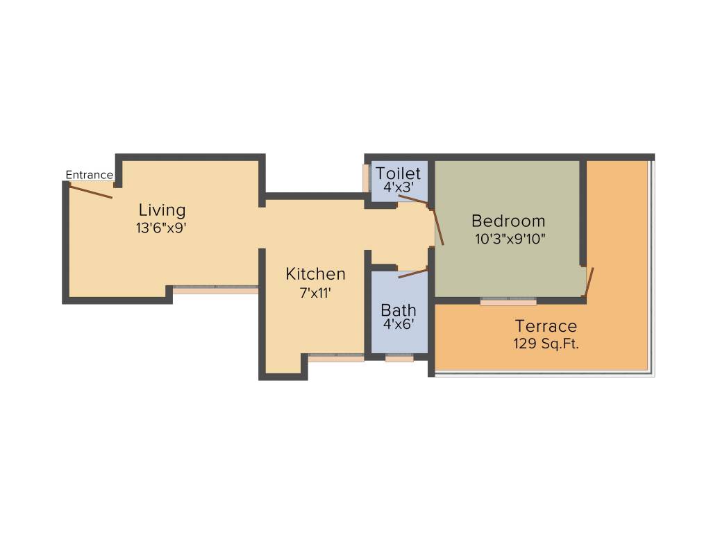 Venktesha Golden Wings (1BHK+1T (604 sq ft) 604 sq ft) Venktesha Golden Wings (1BHK+1T (604 sq ft) 604 sq ft)