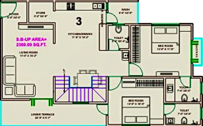 Lilleria Apartments I And II (4BHK+5T (2,300 sq ft) 2300 sq ft)