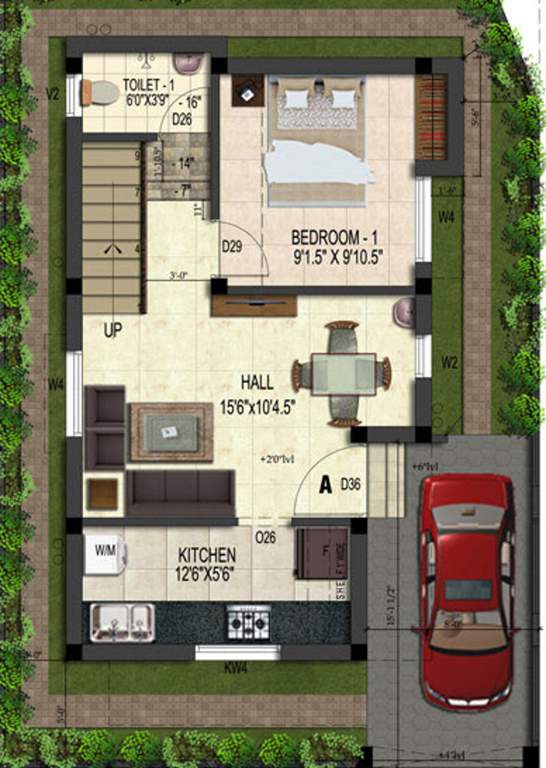 Sree Nivas Sree Nivas Integrated Township Villas (2BHK+2T (739 sq ft) 739 sq ft)
