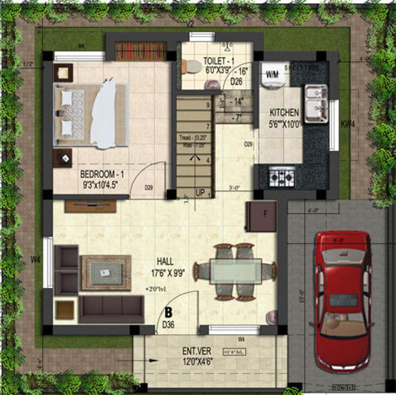 Sree Nivas Sree Nivas Integrated Township Villas (3BHK+3T (1,064 sq ft) 1064 sq ft)