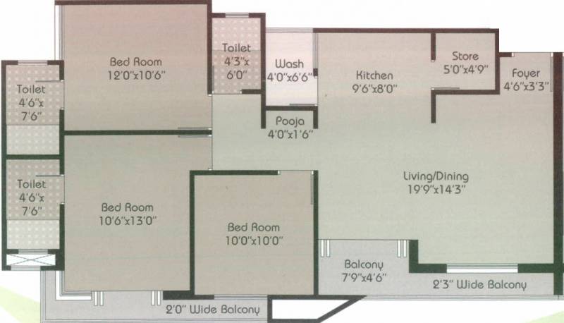Riddhi Vraj Bhoomi (3BHK+3T (1,750 sq ft) + Pooja Room 1750 sq ft)