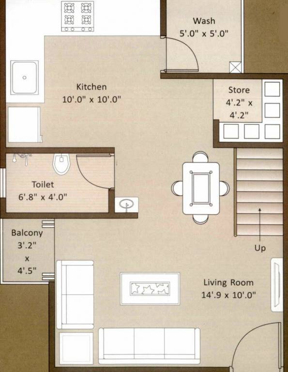 Aum Param (2BHK+3T (1,200 sq ft) 1200 sq ft)