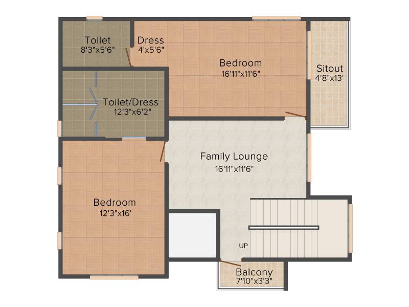 Arham Felicia (4BHK+4T (3,337 sq ft)   Servant Room 3337 sq ft)