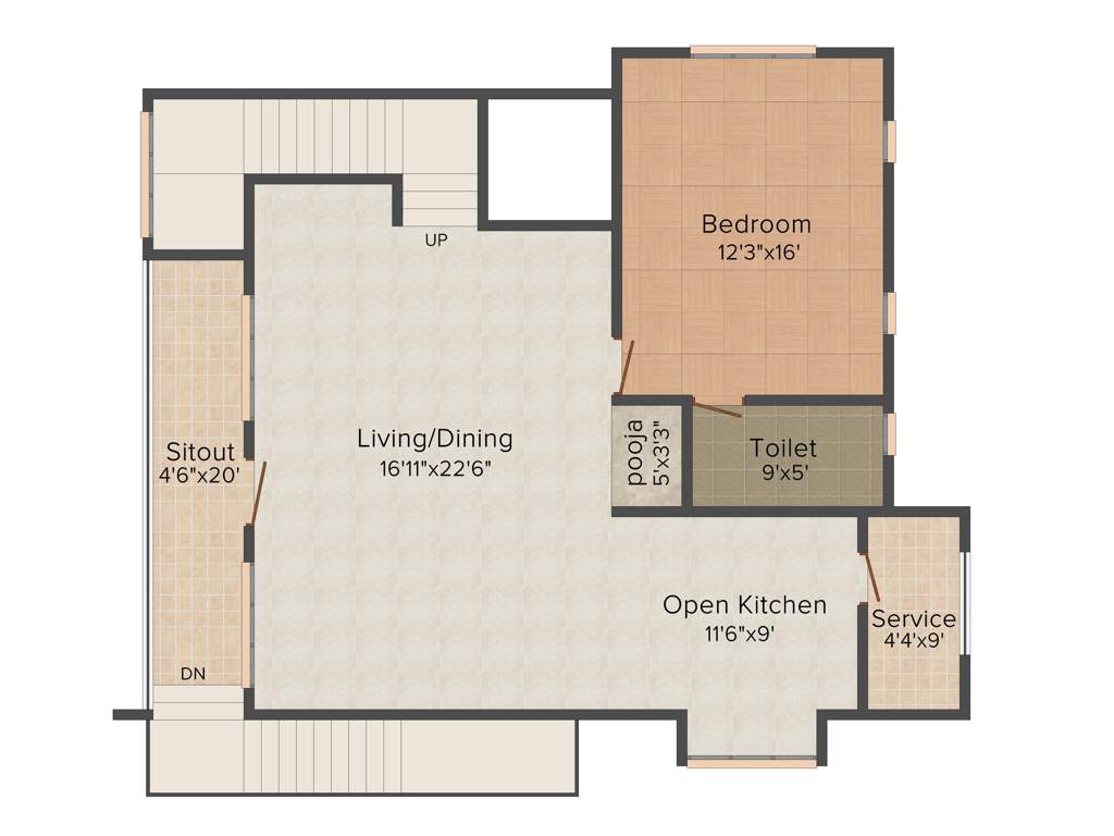 Arham Felicia (4BHK+4T (3,328 sq ft)   Servant Room 3328 sq ft)