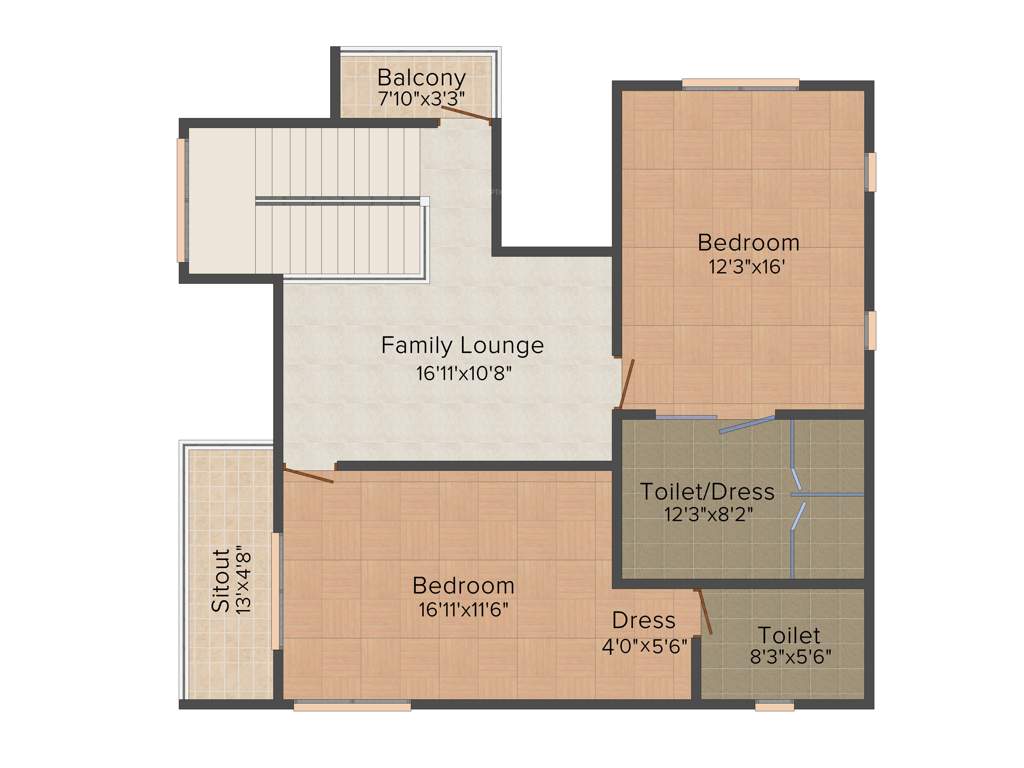 Arham Felicia (4BHK+4T (3,252 sq ft)   Servant Room 3252 sq ft)
