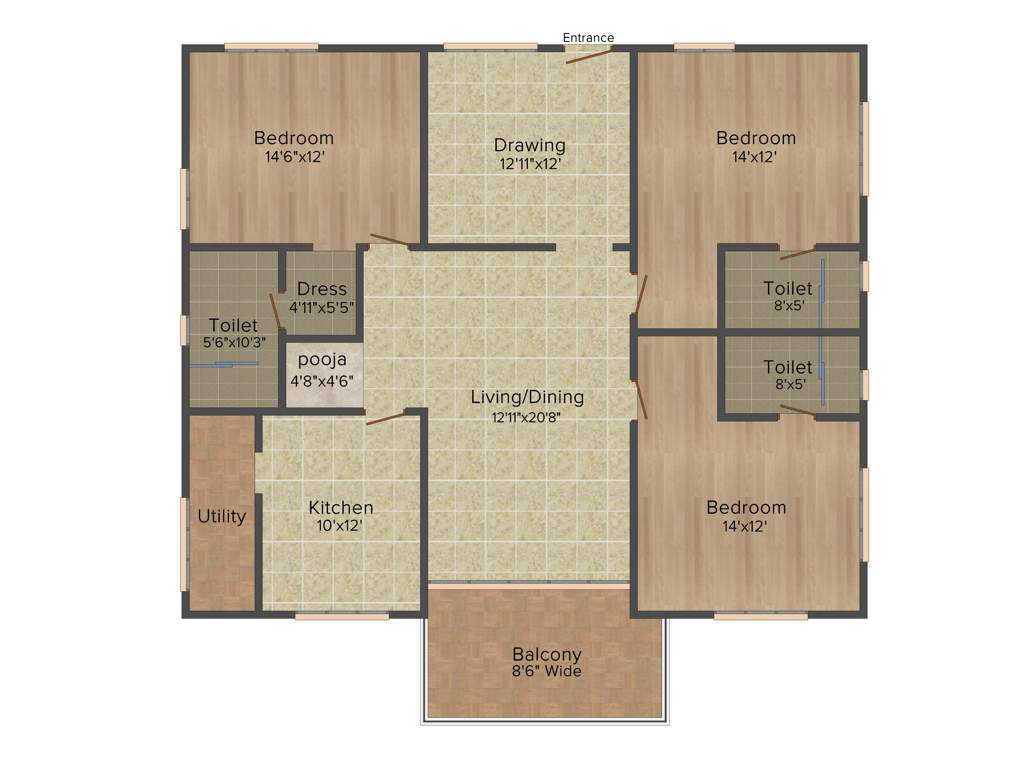 Aditya Capitol Heights (3BHK+3T (2,350 sq ft)   Pooja Room 2350 sq ft)