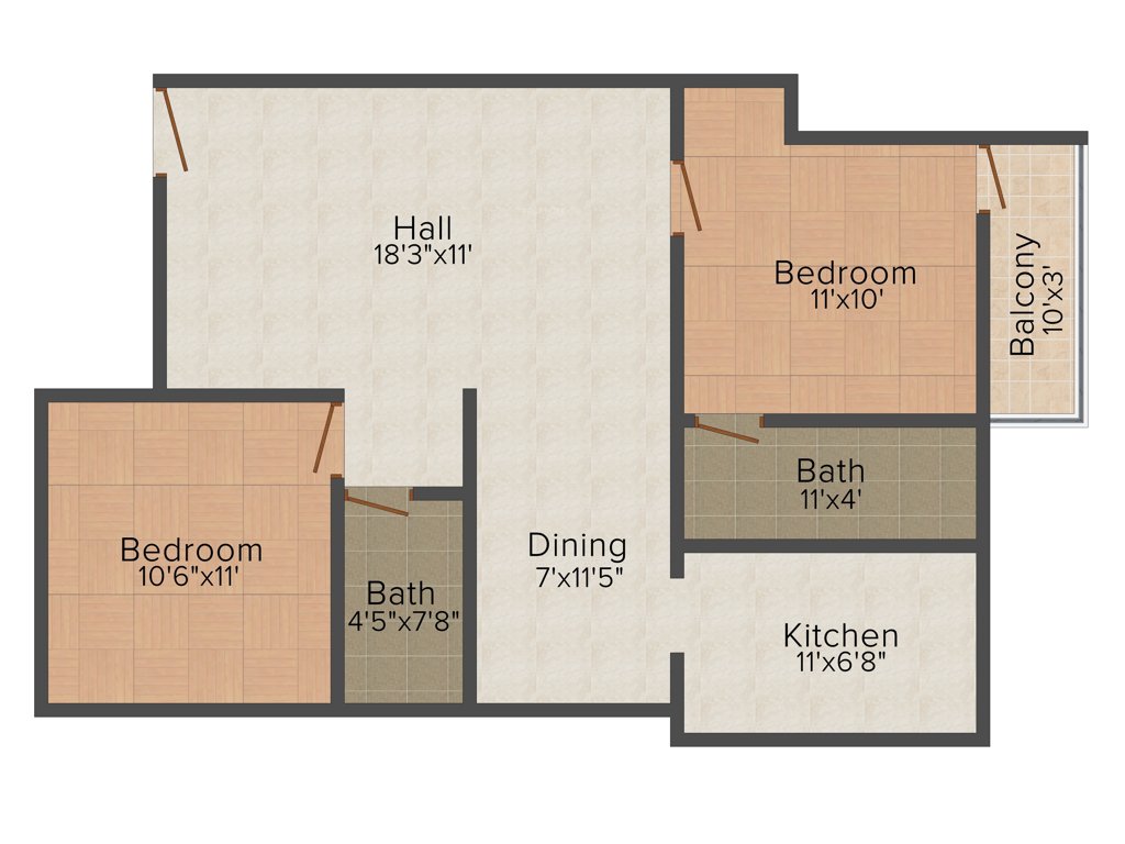 Sudarsan Silver Dale (2BHK+2T (930 sq ft) 930 sq ft)