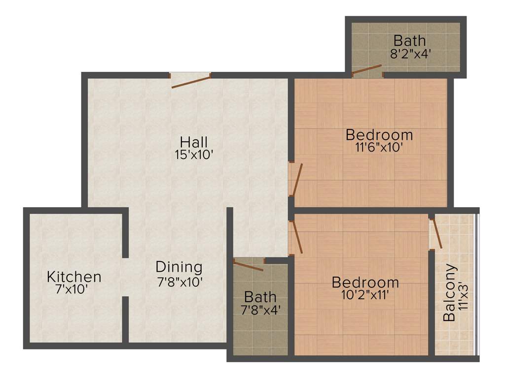 Sudarsan Silver Dale (2BHK+3T (897 sq ft) 897 sq ft)