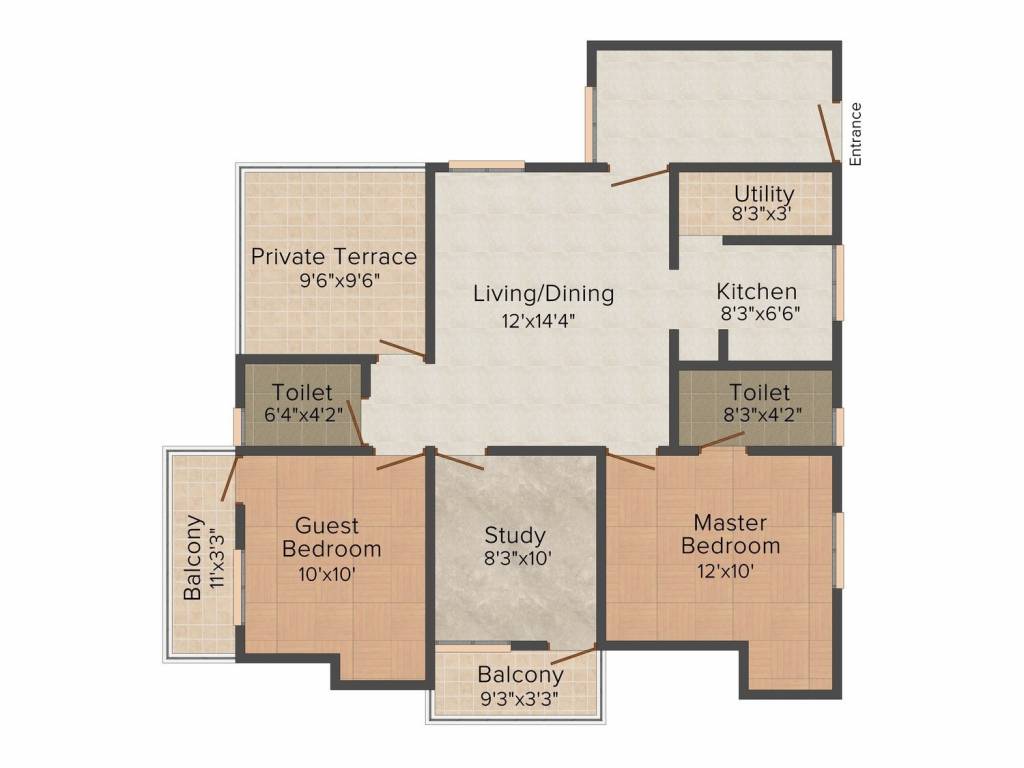 StepsStone Srinath (2BHK+2T (1,072 sq ft) 1072 sq ft)