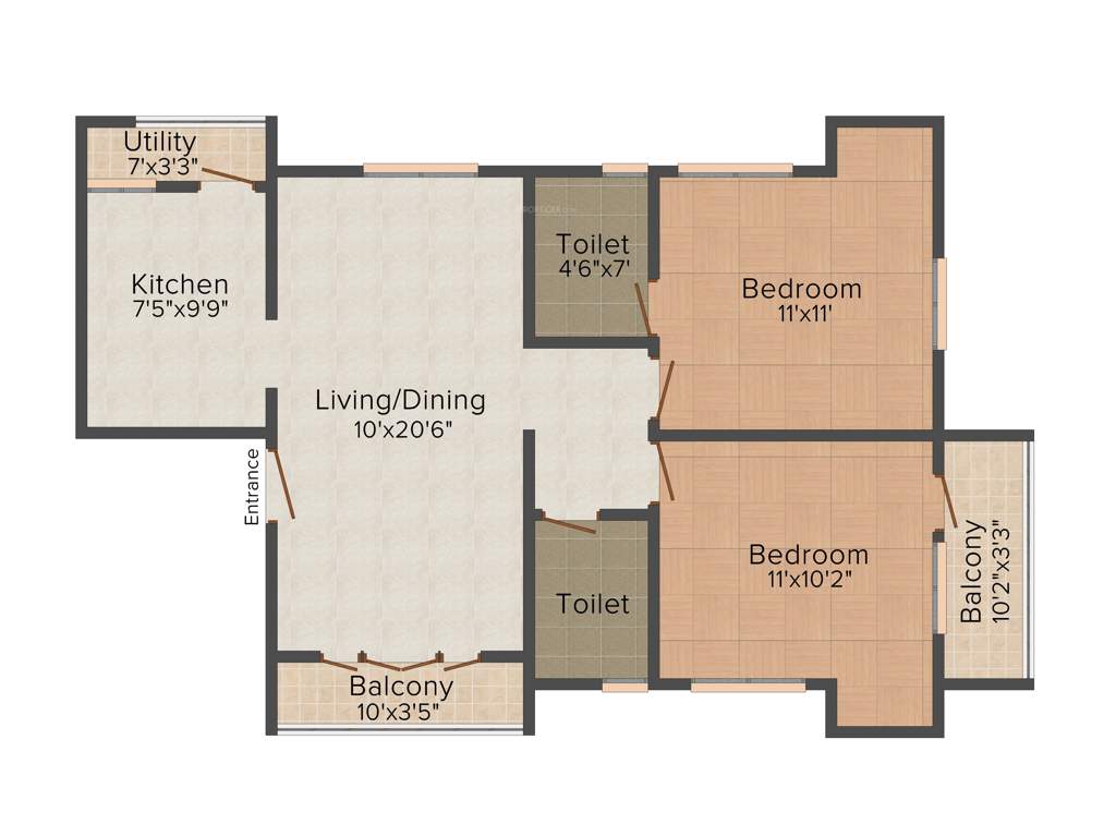 Fine Thulasi (2BHK+2T (1,000 sq ft) 1000 sq ft)