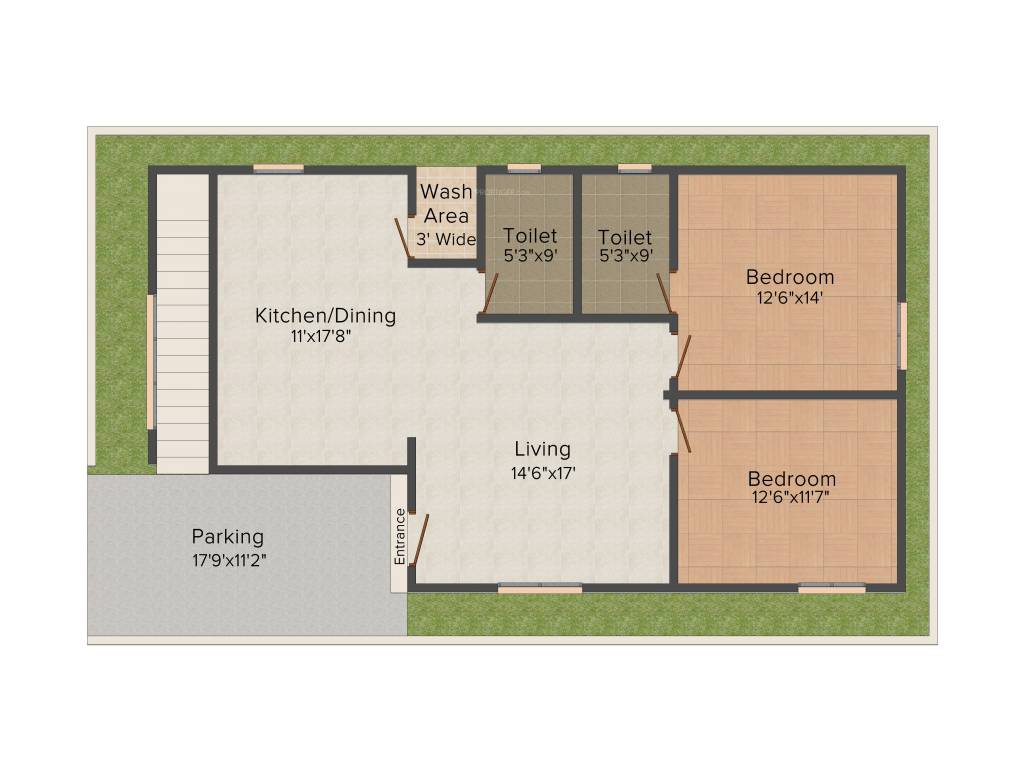 Praneeth Pranav Panorama (2BHK+2T (1,260 sq ft) 1260 sq ft)