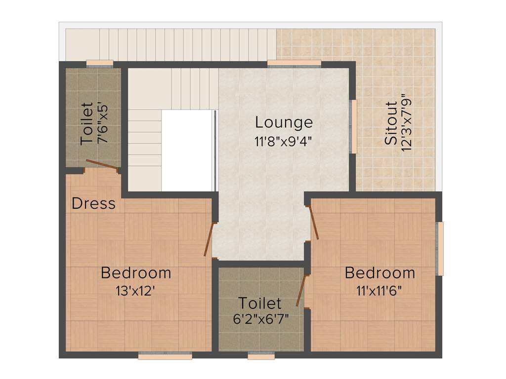 Praneeth Pranav Panorama (3BHK+3T (1,670 sq ft) 1670 sq ft)