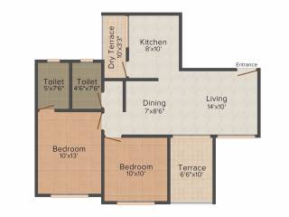 GK Jhulelal Towers (2BHK+2T (961 sq ft) 961 sq ft) GK Jhulelal Towers (2BHK+2T (961 sq ft) 961 sq ft)