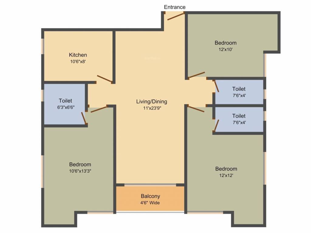 Ganges Ganges Sky (3BHK+3T (1,450 sq ft) 1450 sq ft) Ganges Ganges Sky (3BHK+3T (1,450 sq ft) 1450 sq ft)
