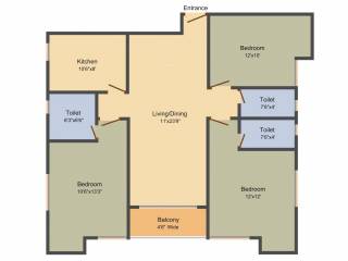 Ganges Ganges Sky (3BHK+3T (1,450 sq ft) 1450 sq ft) Ganges Ganges Sky (3BHK+3T (1,450 sq ft) 1450 sq ft)