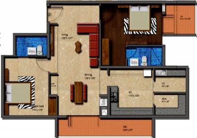 Paramount Siddhartha (2BHK+2T (1,671 sq ft) + Pooja Room 1671 sq ft)