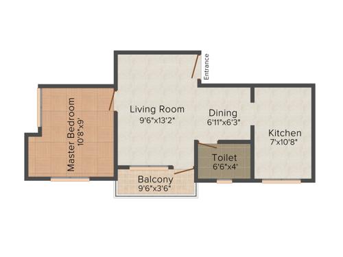 Minnath Amethyst (1BHK+1T (575 sq ft) 575 sq ft)