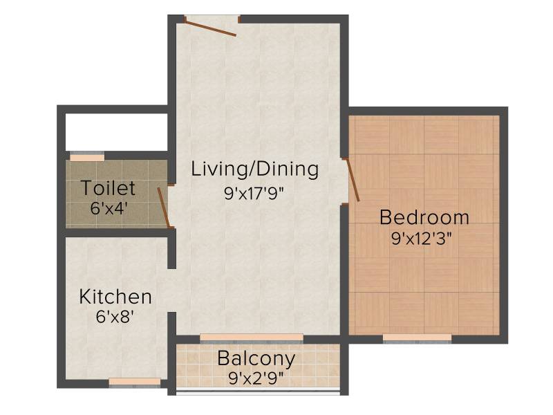 Madras MHC Park Avenue (1BHK+1T (577 sq ft) 577 sq ft)