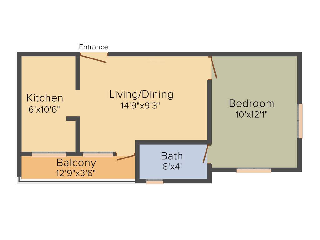 Vinisha Strawberry (1BHK+1T (565 sq ft) 565 sq ft)