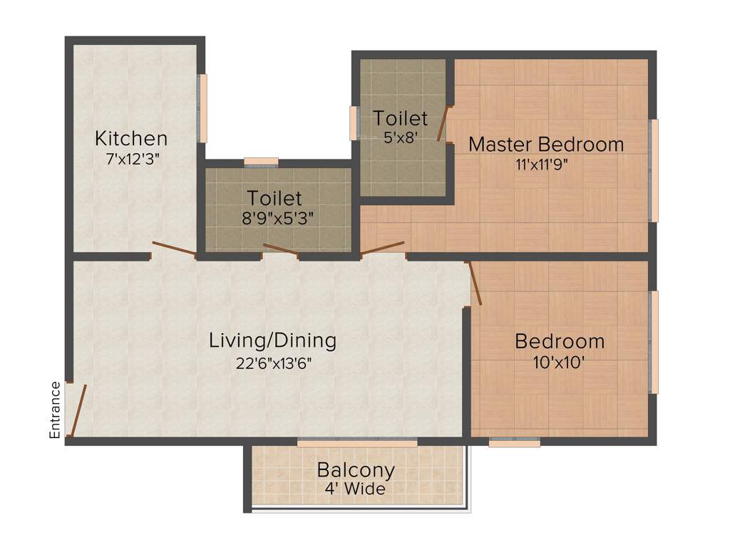 Master Orchard Estate (2BHK+2T (1,149 sq ft) 1149 sq ft)