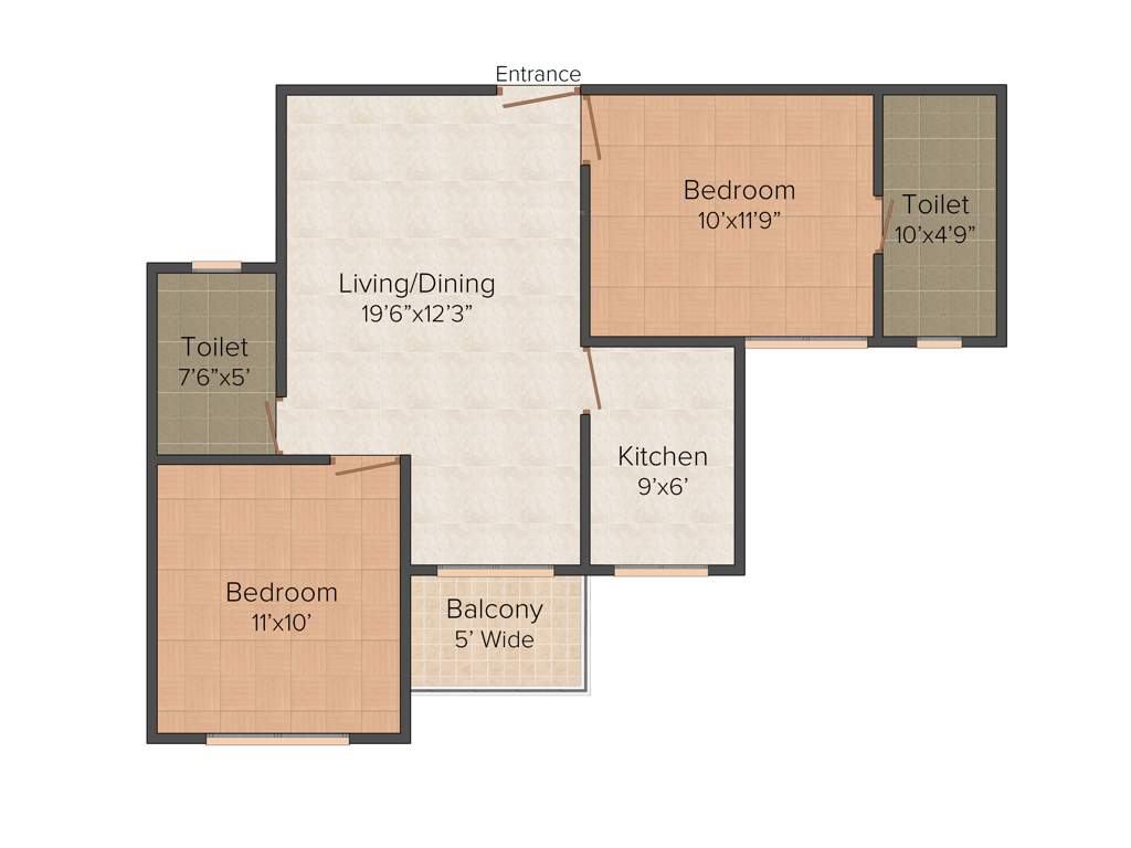 Master Orchard Estate (2BHK+2T (1,023 sq ft) 1023 sq ft)