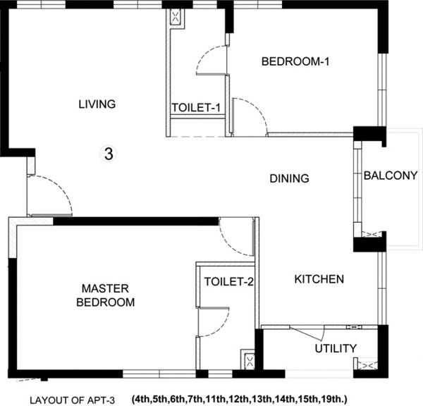 PBEL Pearl At City (2BHK+2T (1,301 sq ft) 1301 sq ft)