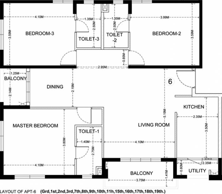 PBEL Pearl At City (3BHK+3T (1,788 sq ft) 1788 sq ft)