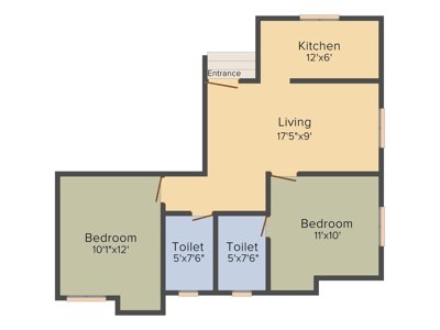 CC Blue Bells (2BHK+2T (846 sq ft) 846 sq ft) CC Blue Bells (2BHK+2T (846 sq ft) 846 sq ft)