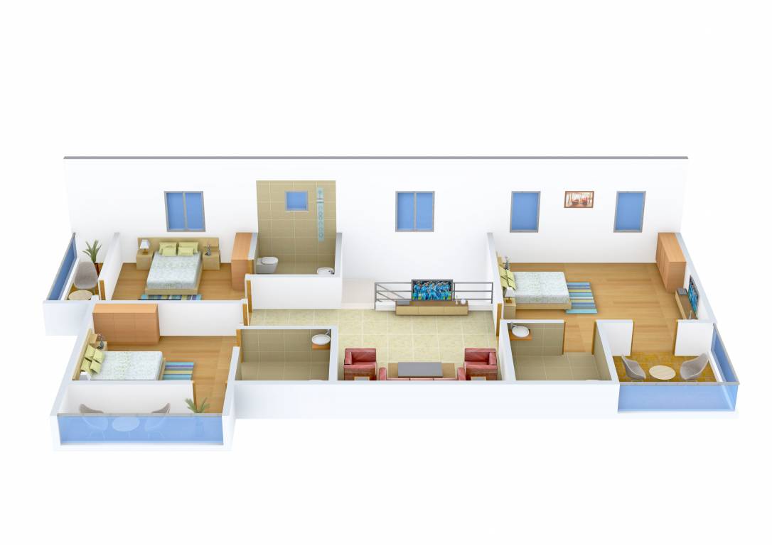 TVD Iris (4BHK+4T (2,950 sq ft) 2950 sq ft)