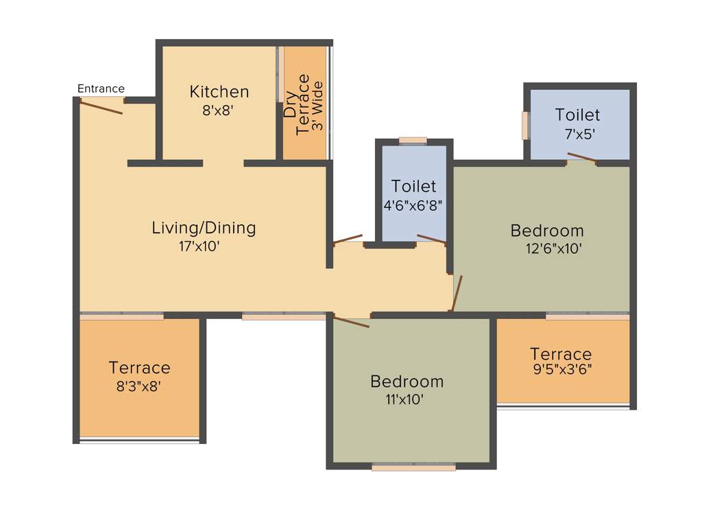 Sai La Molesa (2BHK+2T (1,010 sq ft) 1010 sq ft)