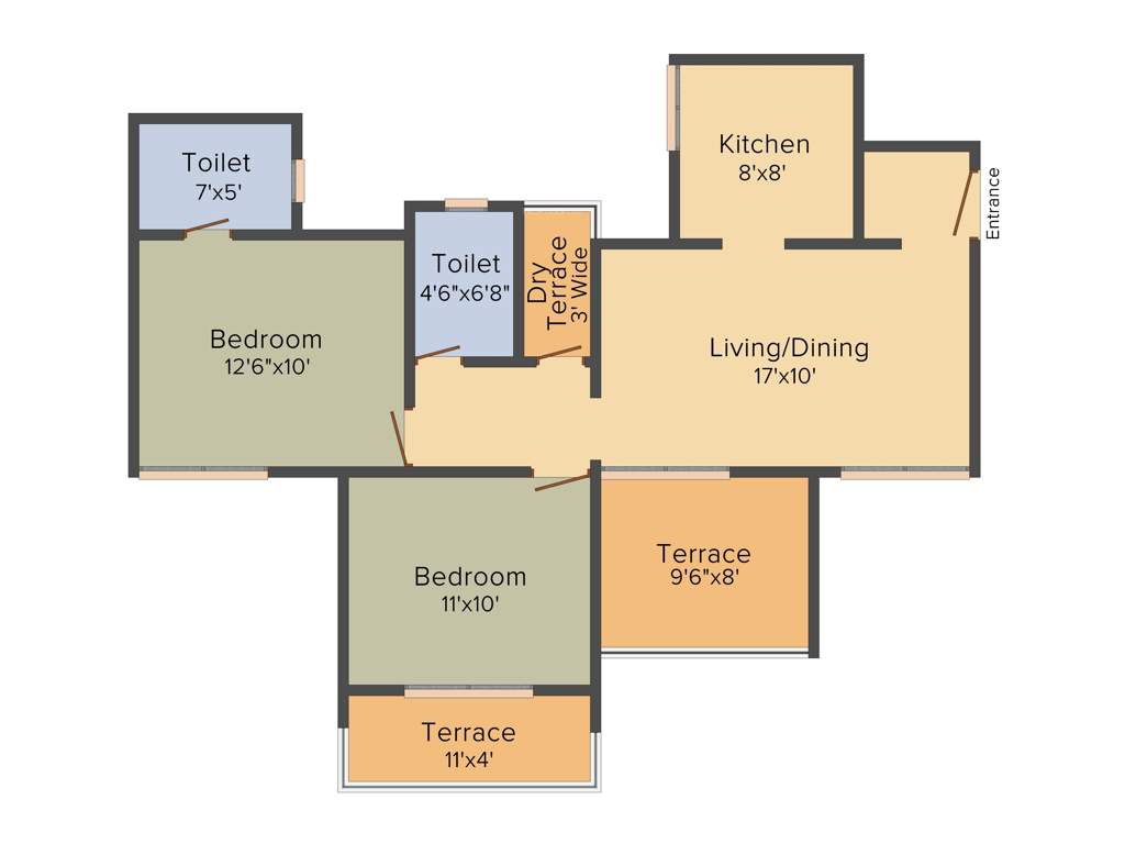 Sai La Molesa (2BHK+2T (995 sq ft) 995 sq ft)