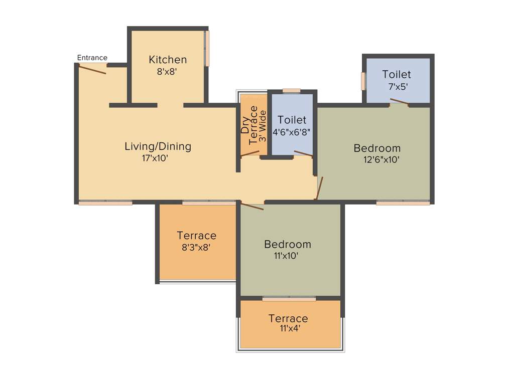 Sai La Molesa (2BHK+2T (1,053 sq ft) 1053 sq ft)