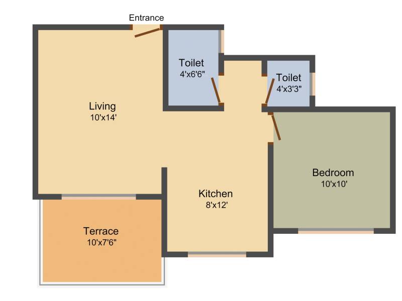 Mak Shades View Phase II (1BHK+1T (623 sq ft) 623 sq ft)