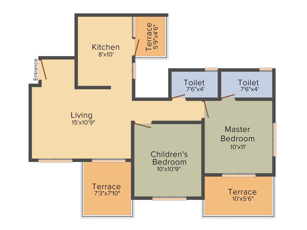 Raghvendra Akashvedh (2BHK+2T (943 sq ft) 943 sq ft)