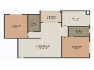 Sandhu Ekam Park View (2BHK+2T (1,305 sq ft) 1305 sq ft) Sandhu Ekam Park View (2BHK+2T (1,305 sq ft) 1305 sq ft)