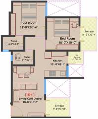 Asha Dwarka Square (2BHK+2T (836 sq ft) 836 sq ft) Asha Dwarka Square (2BHK+2T (836 sq ft) 836 sq ft)