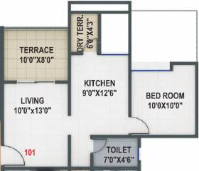 Gagan Renaissance (1BHK+1T (679 sq ft) 679 sq ft)